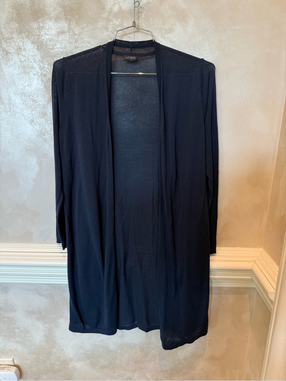 J. Jill Navy Open-Front Lightweight Cardigan